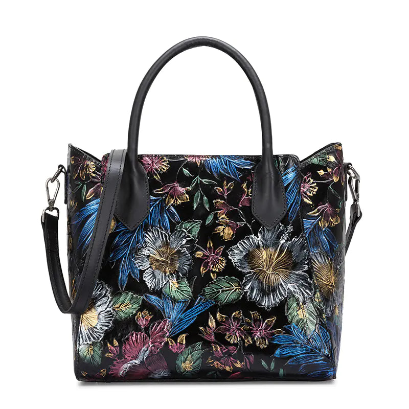 🌸 Artistry in Hand: The Sytle-Carry Vintage Flower Embossed Genuine Leather Handbag – Your Ultimate Flower Embossed Genuine Leather Handbag for Timeless Elegance! 💖