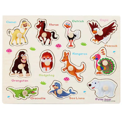 Montessori-Style Wooden Puzzle | Boosts Fine Motor Skills & Cognitive Focus