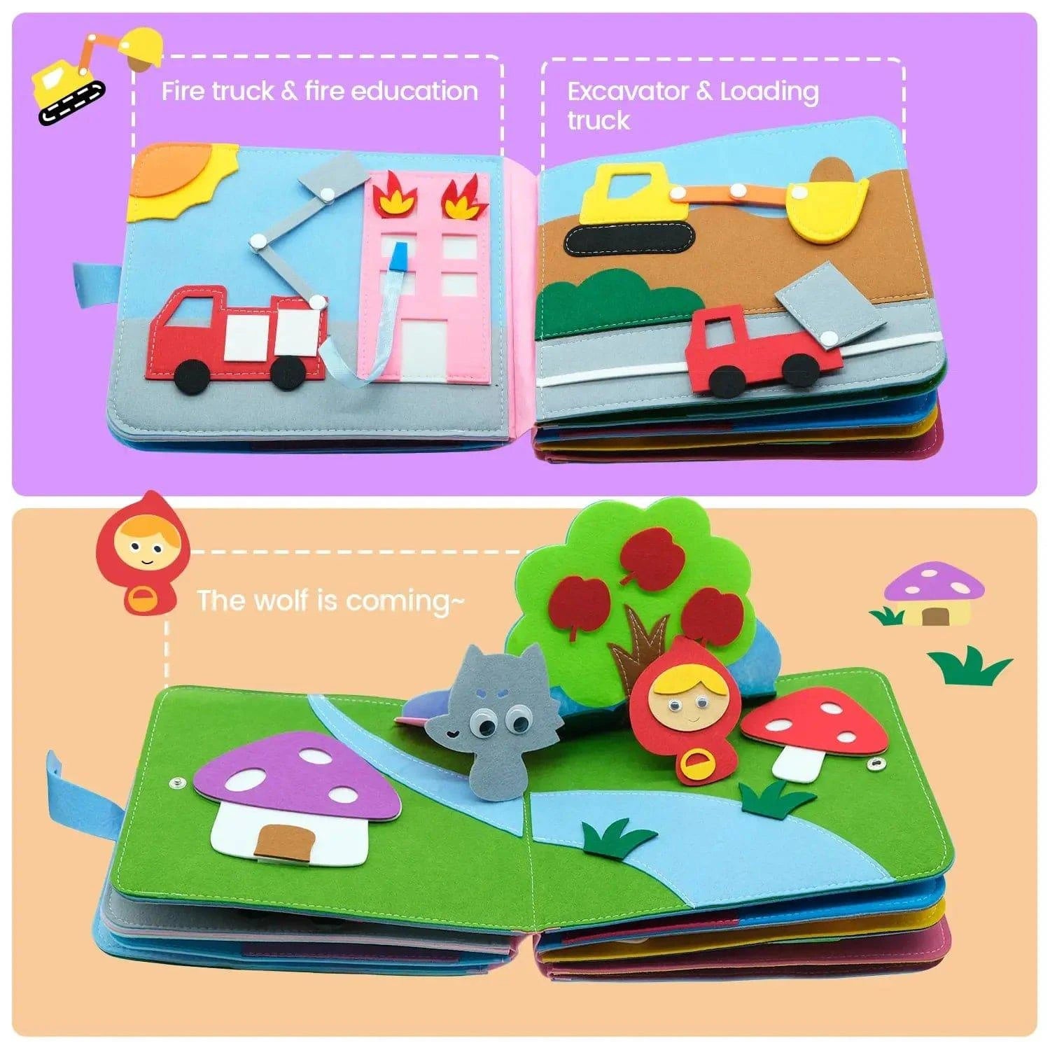 Interactive 3D Story Cloth Book for Babies – Sensory Learning and Early Literacy - Home Kartz