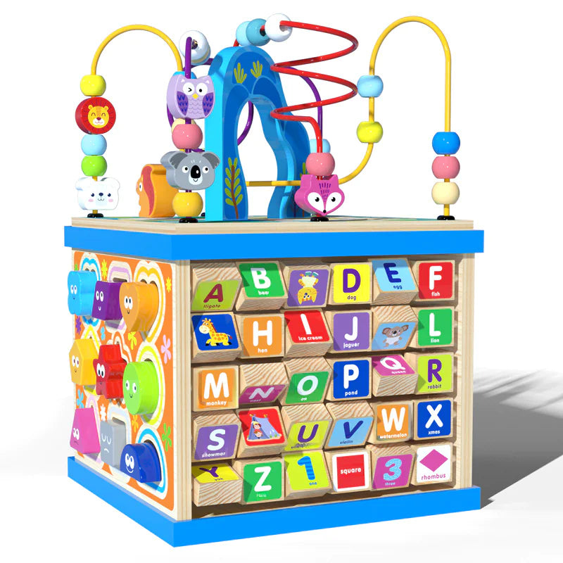Endless Ways to Learn & Play : The Large Wooden Bead Box That Boosts Focus, Counting, and Creativity