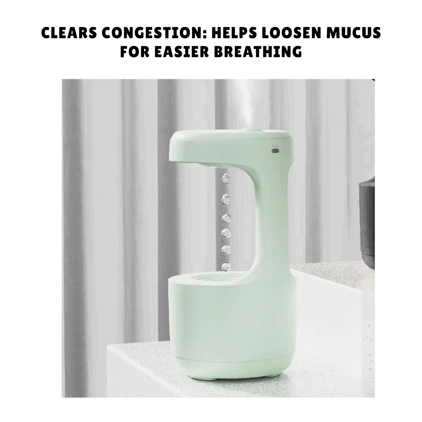 Large Portable Anti-Gravity Hygienic Ultrasonic Cool Mist Humidifier for RSV, Kids, Babies and Adults