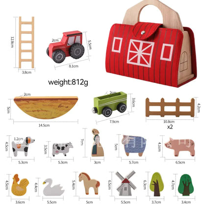 Barn Set Wooden Building Blocks | Inspire Creativity & Spatial Reasoning