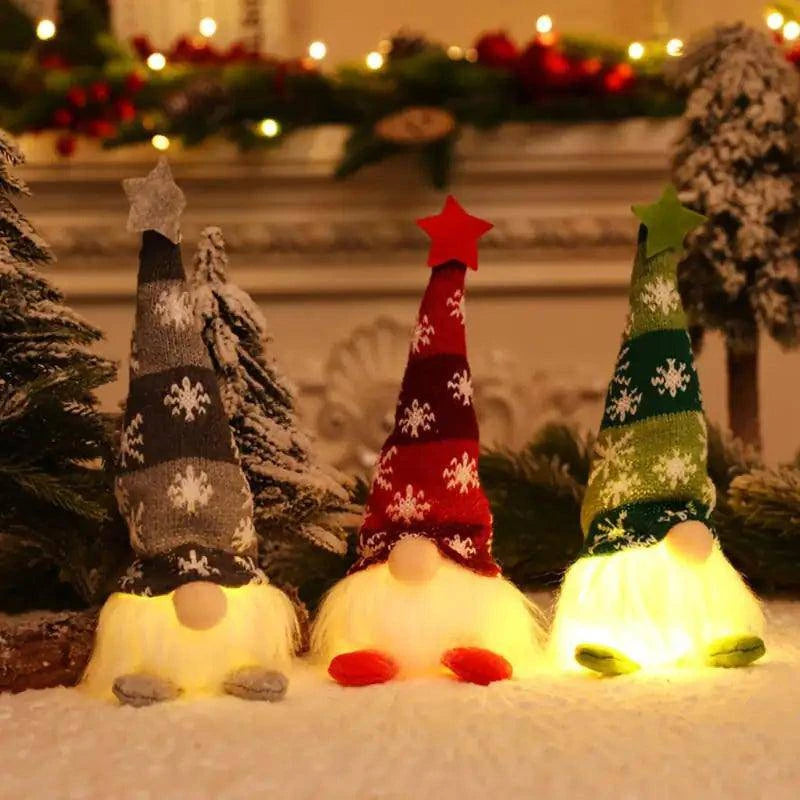 Spread Holiday Cheer with the Glowing Gnome Christmas Faceless Doll – Festive and Whimsical Decor! - Home Kartz