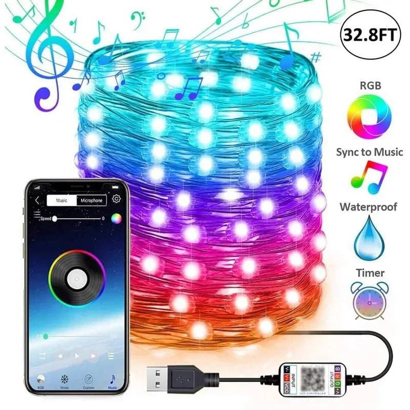 Light Up Your Holidays with Customizable LED Christmas Tree Decoration Lights 🎄✨ - Home Kartz