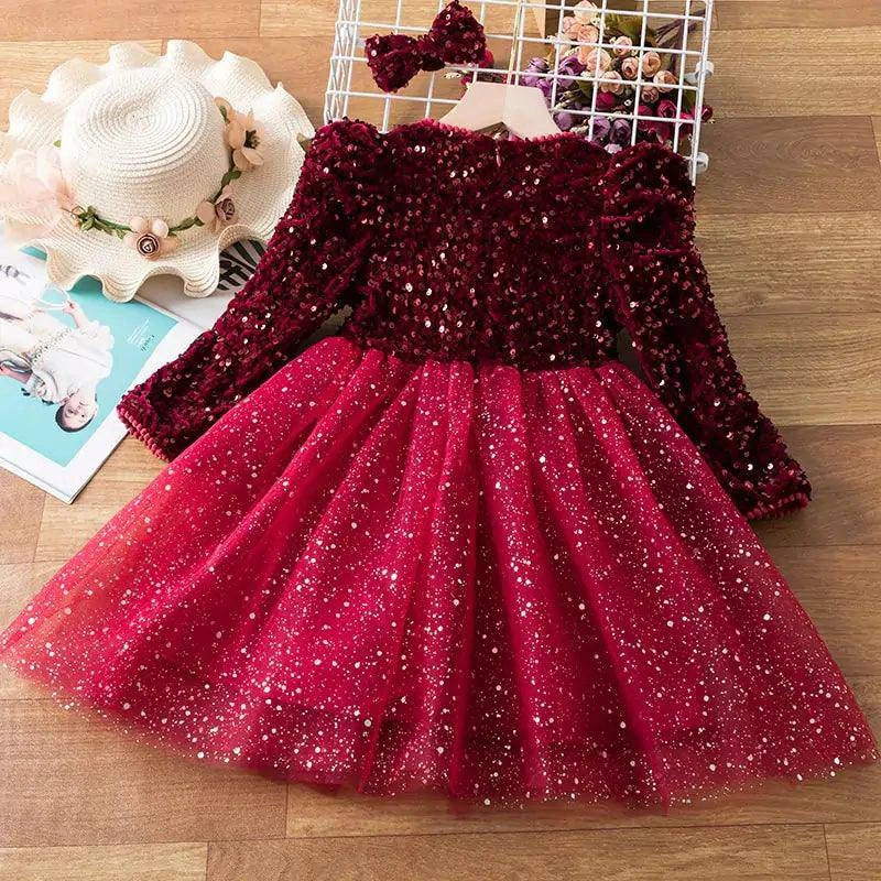 Shine Bright in Every Occasion with Our Spring Sequins Dress for Kids - Home Kartz