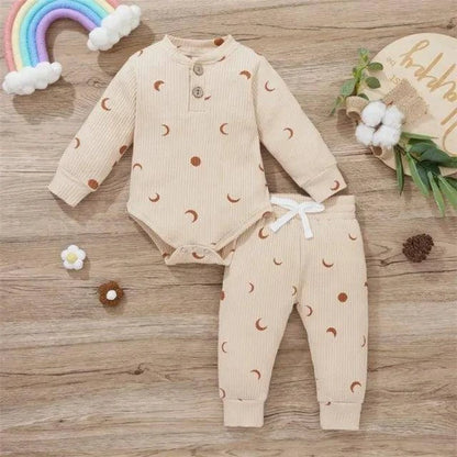 Introducing Our Adorable and Practical Newborn Fashion Bundle: Baby Bodysuits and Elastic Pants Set - Home Kartz