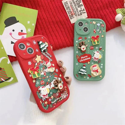 3D Christmas Cartoon iPhone Case – Festive Protection for Your Phone 🎄📱 - Home Kartz