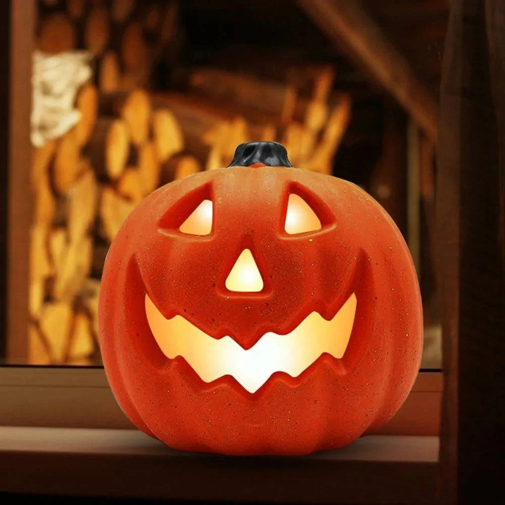 Light Up Halloween with the LED Pumpkin Lantern Night Light – Safe and Spooky Decor - Home Kartz