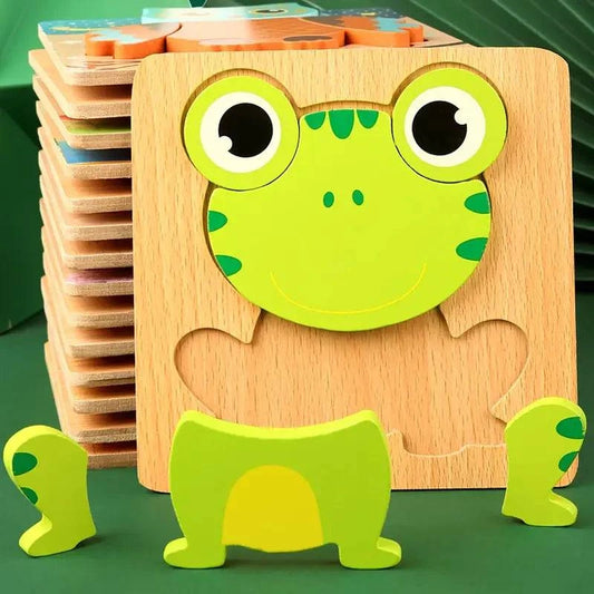 Wooden Puzzles For Kids - Engage Your Child's Imagination with Educational Animal Puzzles - Home Kartz