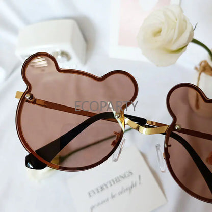 ✨ Designer Cuteness Meets Ultimate Eye Protection: Introducing the Beary Chic Gradient Kids' Sunglasses! - Home Kartz