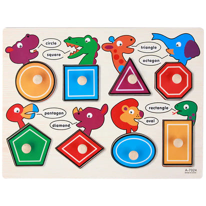 Montessori-Style Wooden Puzzle | Boosts Fine Motor Skills & Cognitive Focus