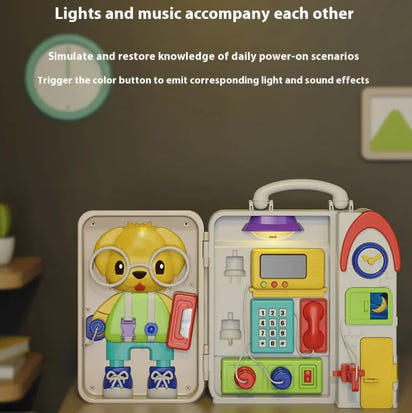 Montessori Busy Board for 1-2 Year Old Toddlers | Improve Fine Motor & Focus Skills