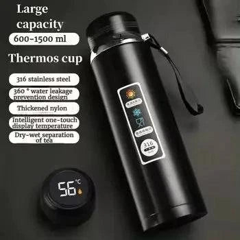 Stay Hydrated with Our Smart Thermos: Advanced 316 Stainless Steel Bottle with LED Display - Home Kartz