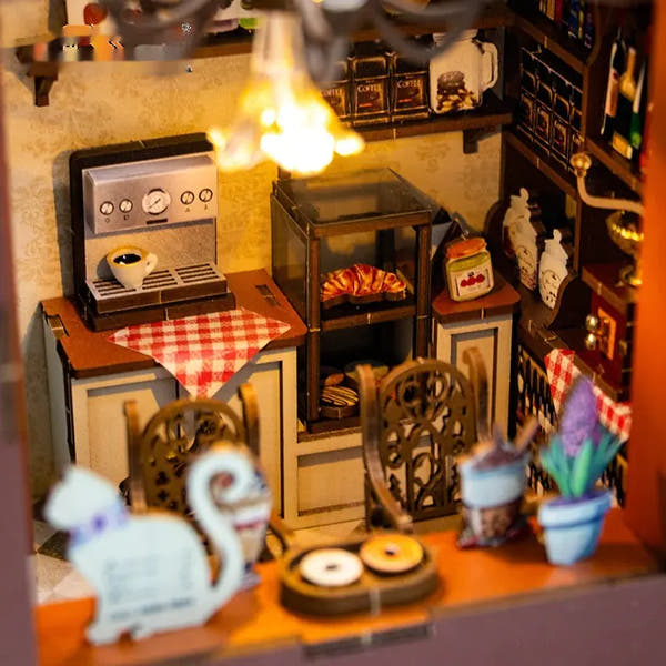 Turn Creativity into Art - DIY Wooden Café Model for Hobbyists & Dreamers!