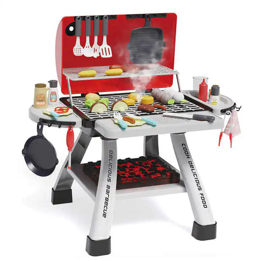 Master the Grill: Simulation Kitchen Cooking Spray Barbecue Table Toy Suit