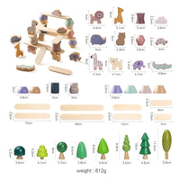 Montessori Wooden Animal Stacking Toy | Builds Balance & Fine Motor Skills Eco Kids Bay