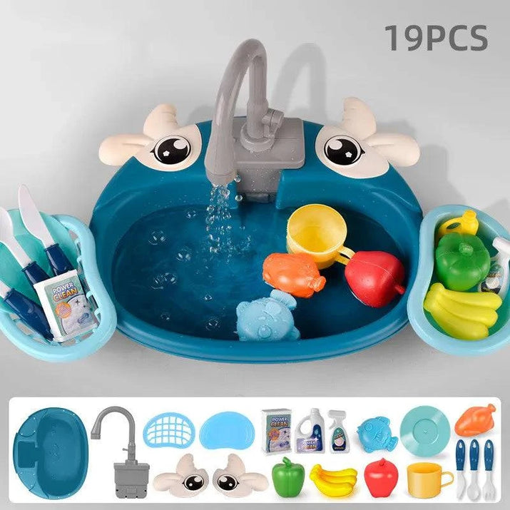 Discover the Magic of Cleaning with Our Vegetable Basin Cycle Washbasin Play Set - Home Kartz