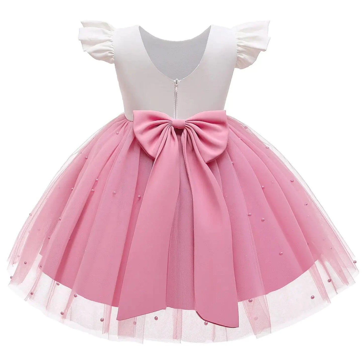 White Baby Baptism Dress with Ruffle Sleeves – Elegance for Your Baby’s Special Day - Home Kartz