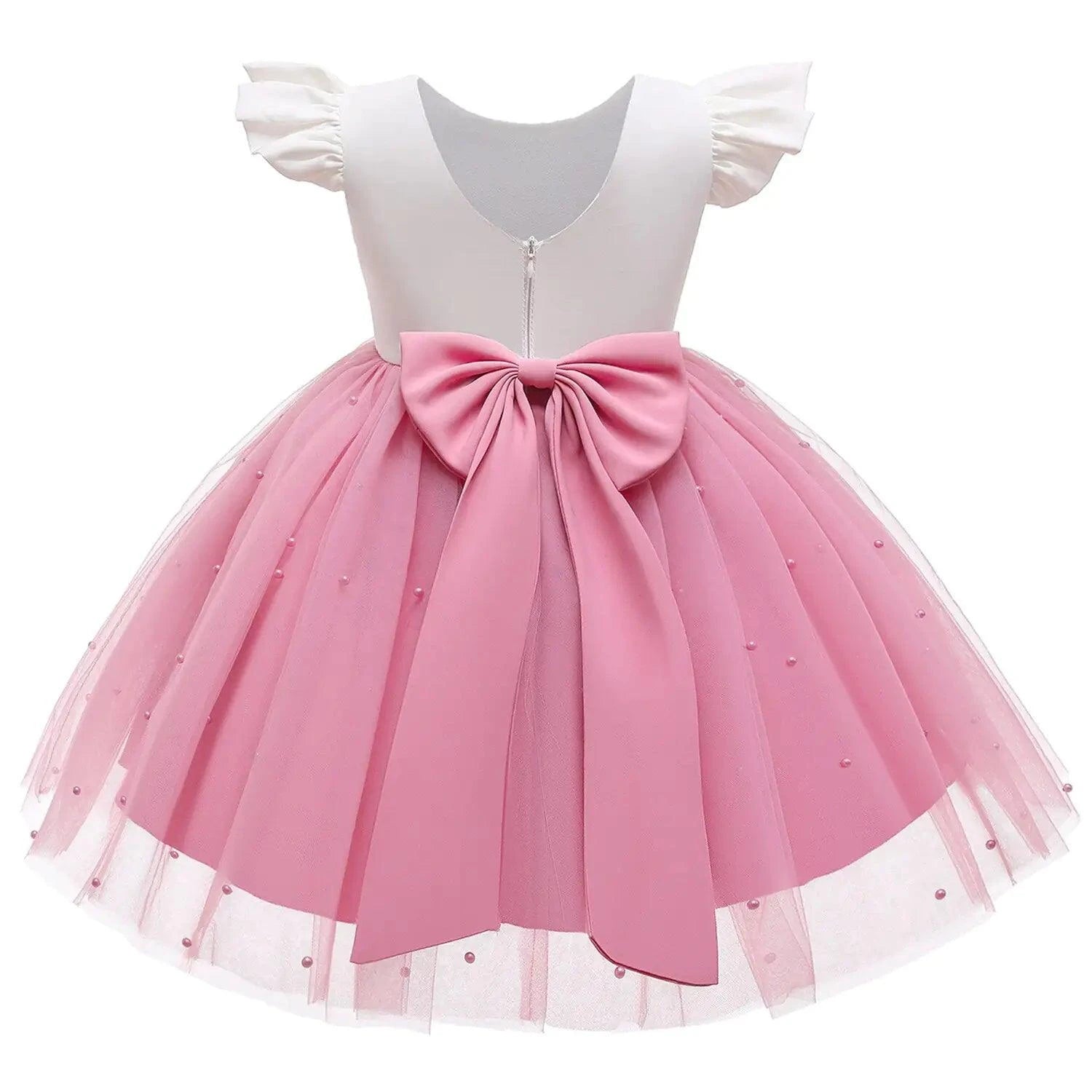 White Baby Baptism Dress with Ruffle Sleeves – Elegance for Your Baby’s Special Day - Home Kartz