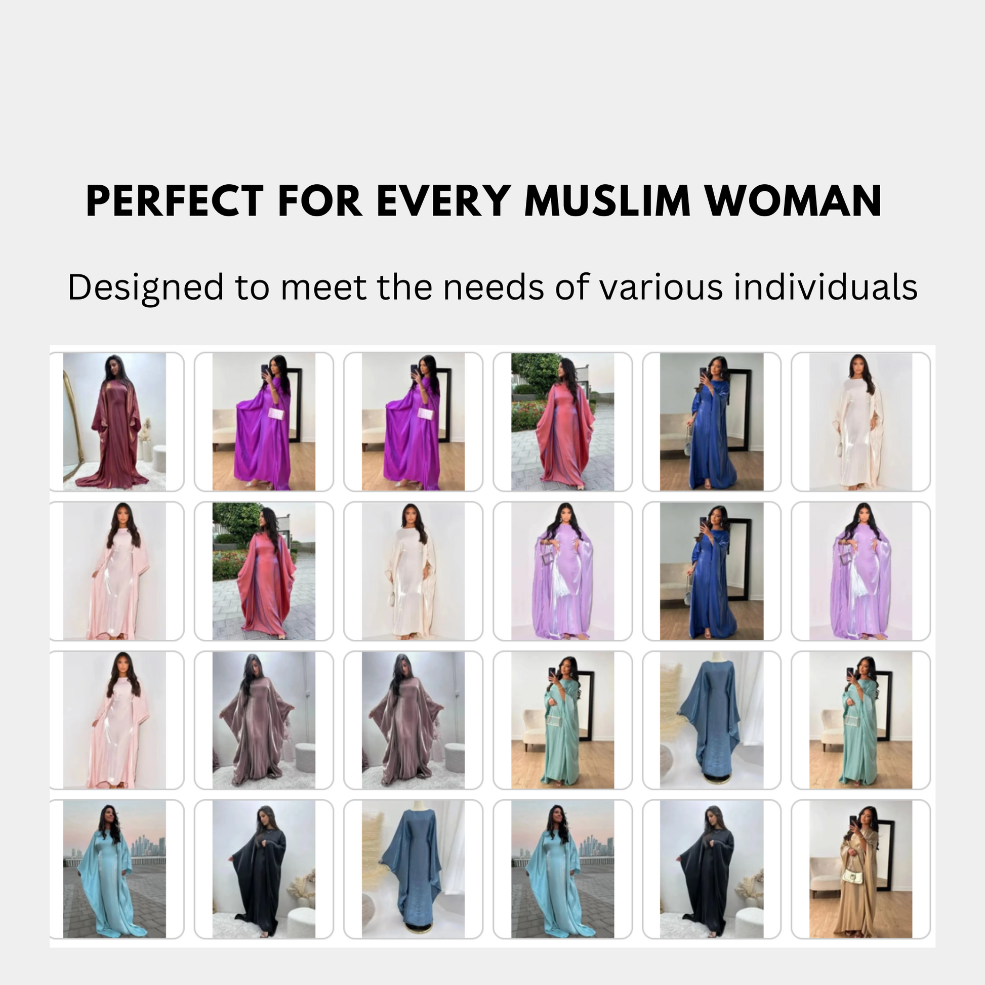 Satin Butterfly Abaya | Elegant Islamic Maxi Dress for Ramadan and Beyond | Available in 15 Colours - Home Kartz