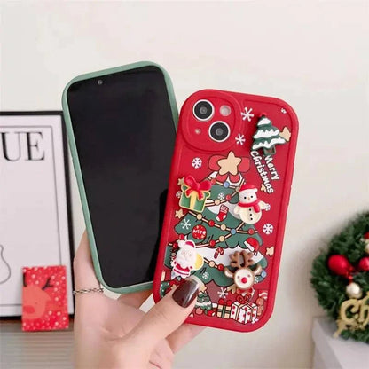 3D Christmas Cartoon iPhone Case – Festive Protection for Your Phone 🎄📱 - Home Kartz