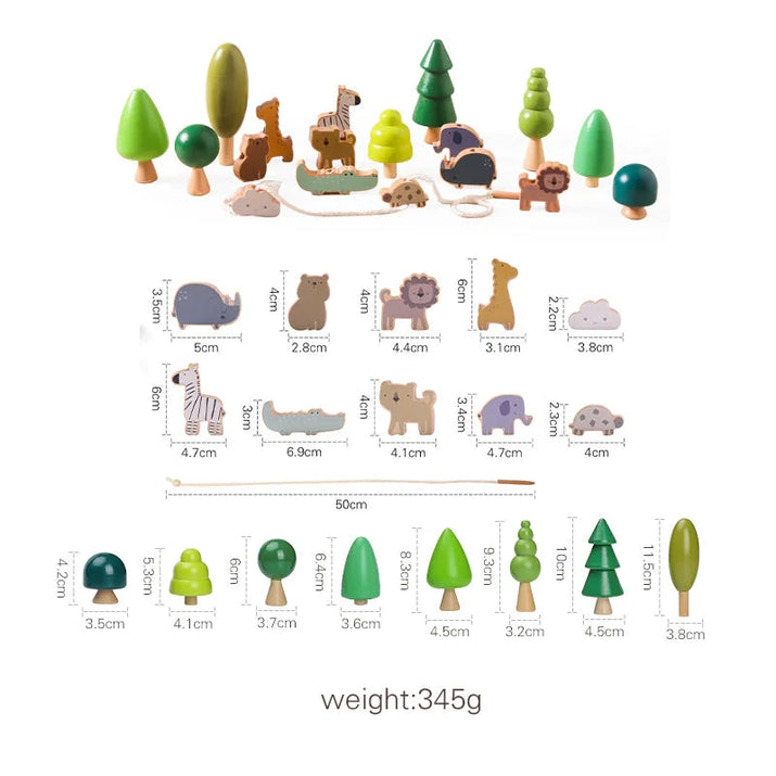 Montessori Wooden Animal Stacking Toy | Builds Balance & Fine Motor Skills Eco Kids Bay