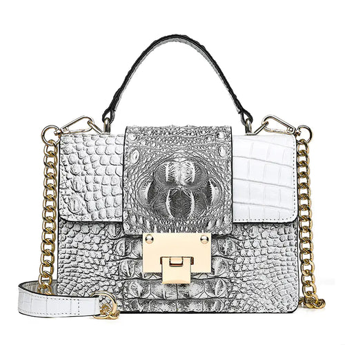 Trendy & Timeless: Elevate Your Style with This Fashionable Crocodile Pattern Handbag