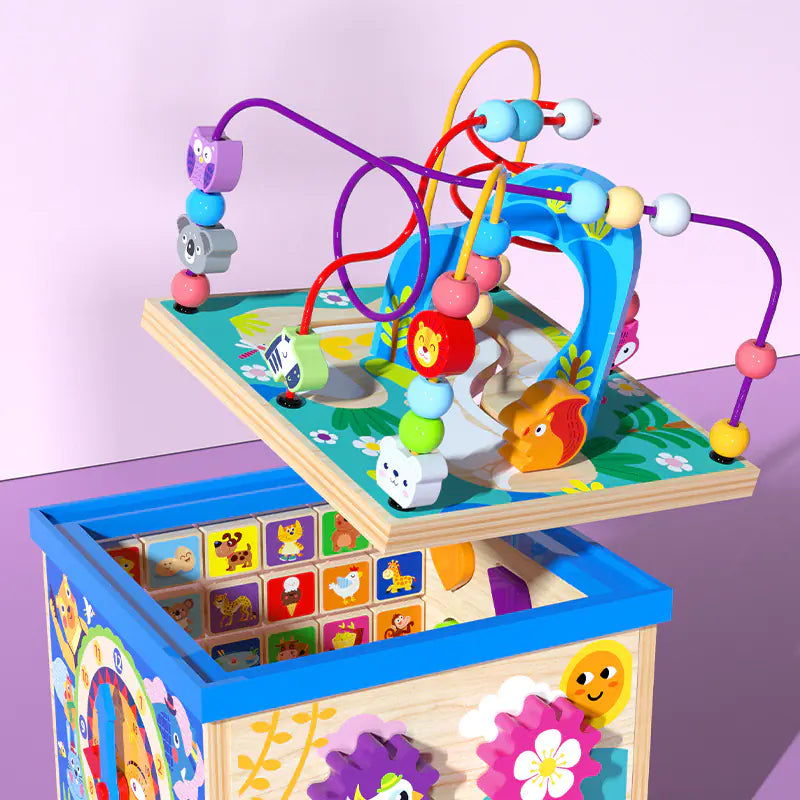 Endless Ways to Learn & Play : The Large Wooden Bead Box That Boosts Focus, Counting, and Creativity