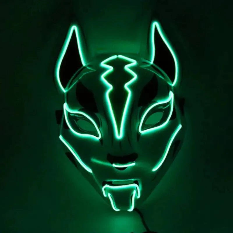 Illuminate Your Look with the Neon LED Luminous Joker Mask for Halloween and Parties 🎃 - Home Kartz