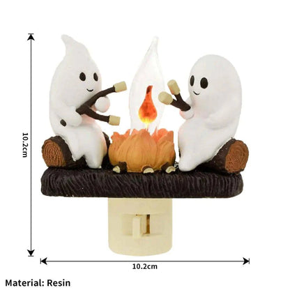 Ghost Bonfire Night Light - Cozy Halloween Decor with Warm Glow - Home Kartz