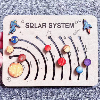 Explore the Universe Through Play — A Montessori Wooden Solar System Toy That Teaches Science the Fun Way.