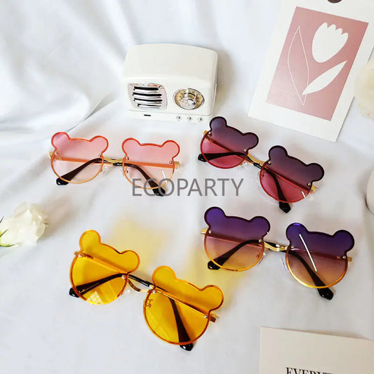 ✨ Designer Cuteness Meets Ultimate Eye Protection: Introducing the Beary Chic Gradient Kids' Sunglasses! - Home Kartz