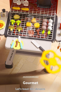 Master the Grill: Simulation Kitchen Cooking Spray Barbecue Table Toy Suit