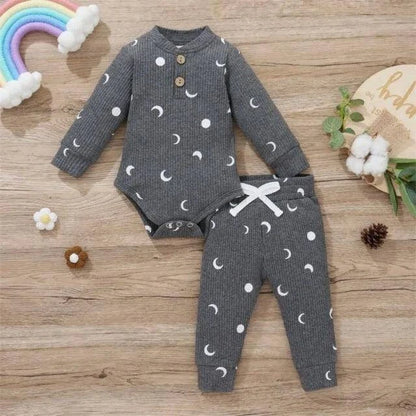 Introducing Our Adorable and Practical Newborn Fashion Bundle: Baby Bodysuits and Elastic Pants Set - Home Kartz