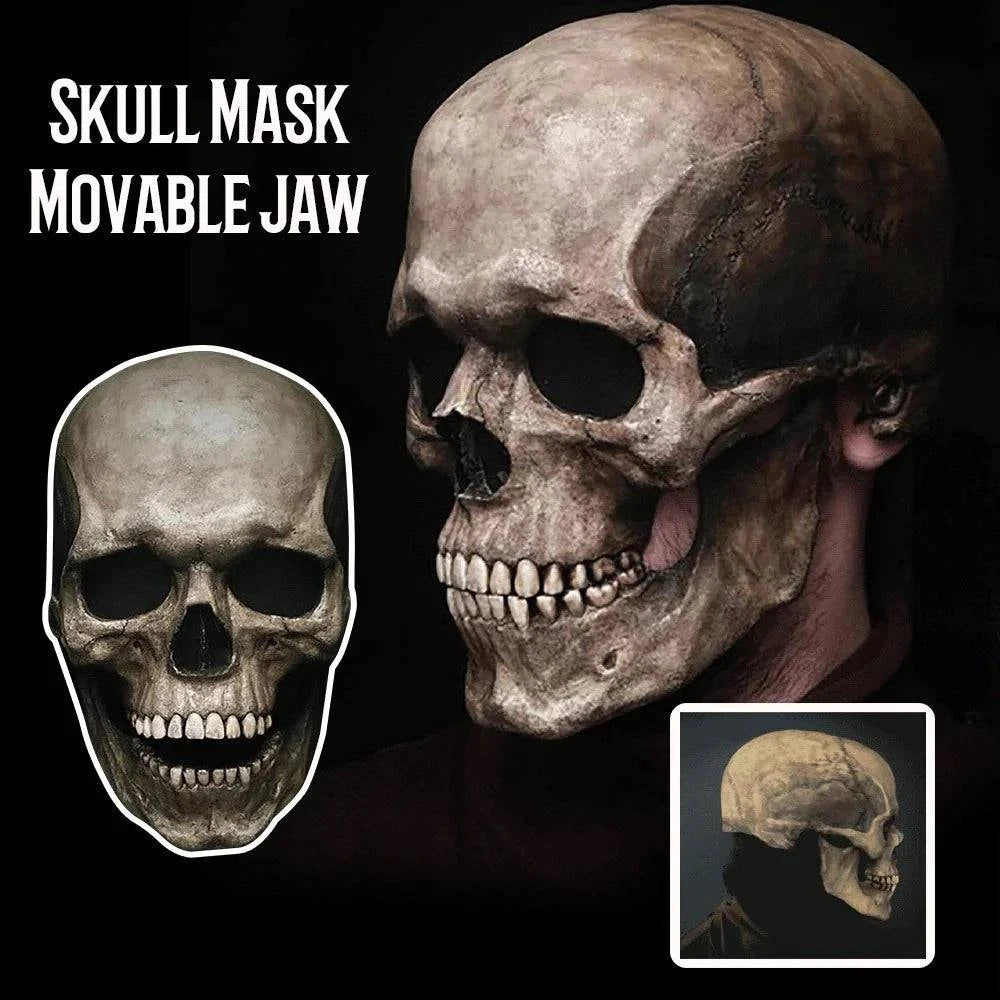 Full Head Skull Skeleton Mask - Realistic Halloween Mask - Home Kartz