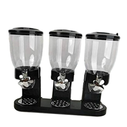 Triple Dry-Food Dispenser – Organize Your Kitchen with a Modern, Space-Saving Food Dispenser - Home Kartz