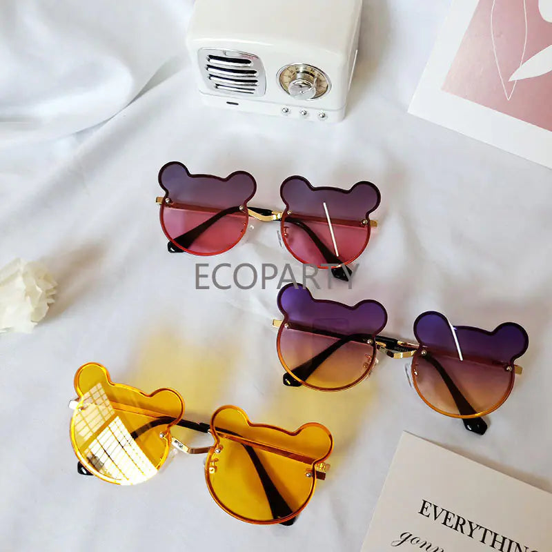 ✨ Designer Cuteness Meets Ultimate Eye Protection: Introducing the Beary Chic Gradient Kids' Sunglasses! - Home Kartz