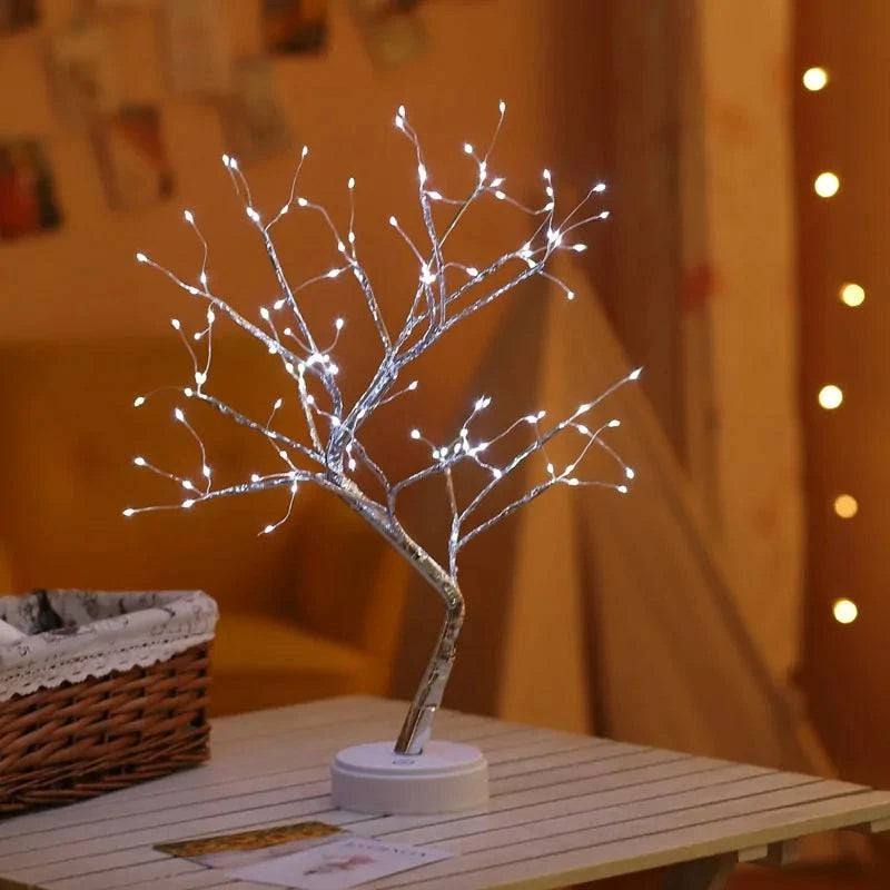 Enchanting 3D Copper Wire Fire Tree Pearl Night Light – Illuminate Your Space with Elegance 🌟 - Home Kartz