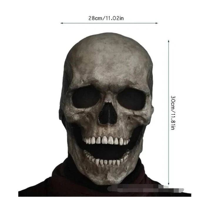 Full Head Skull Skeleton Mask - Realistic Halloween Mask - Home Kartz