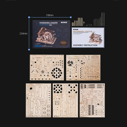 3D Wooden Puzzle Mechanical Model | DIY Kit for Focus & Engineering Logic