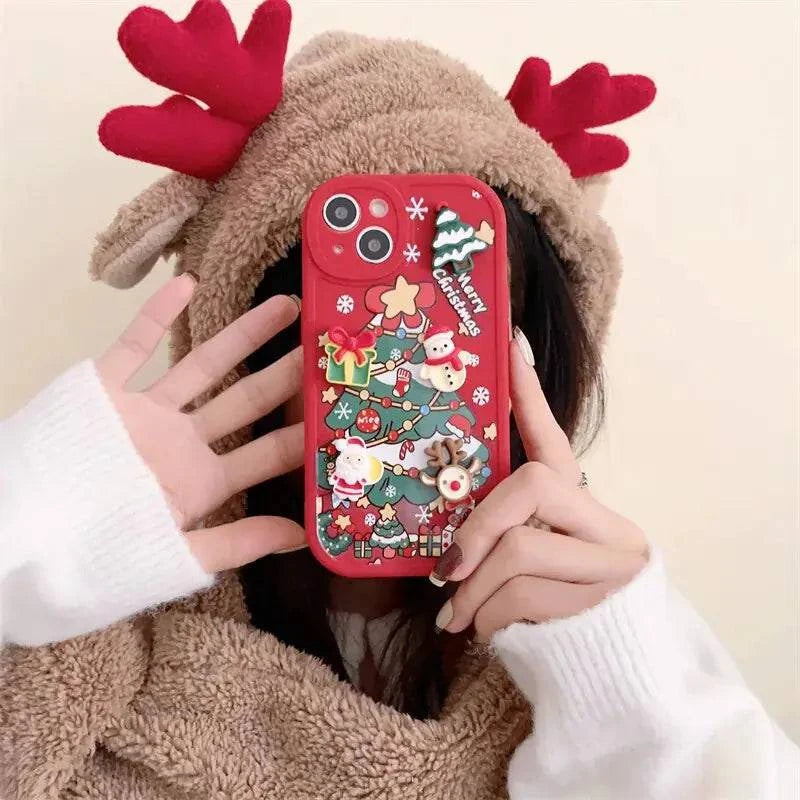 3D Christmas Cartoon iPhone Case – Festive Protection for Your Phone 🎄📱 - Home Kartz