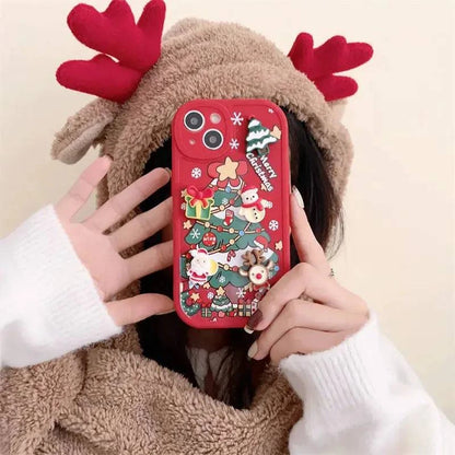 3D Christmas Cartoon iPhone Case – Festive Protection for Your Phone 🎄📱 - Home Kartz