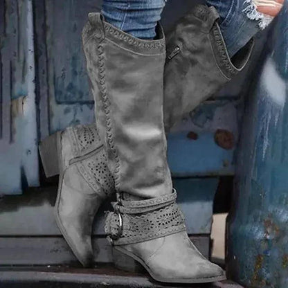 👢 Women's High Boots | Fashion-Forward Over The Knee Boots with Side Zipper 🌟 - Home Kartz
