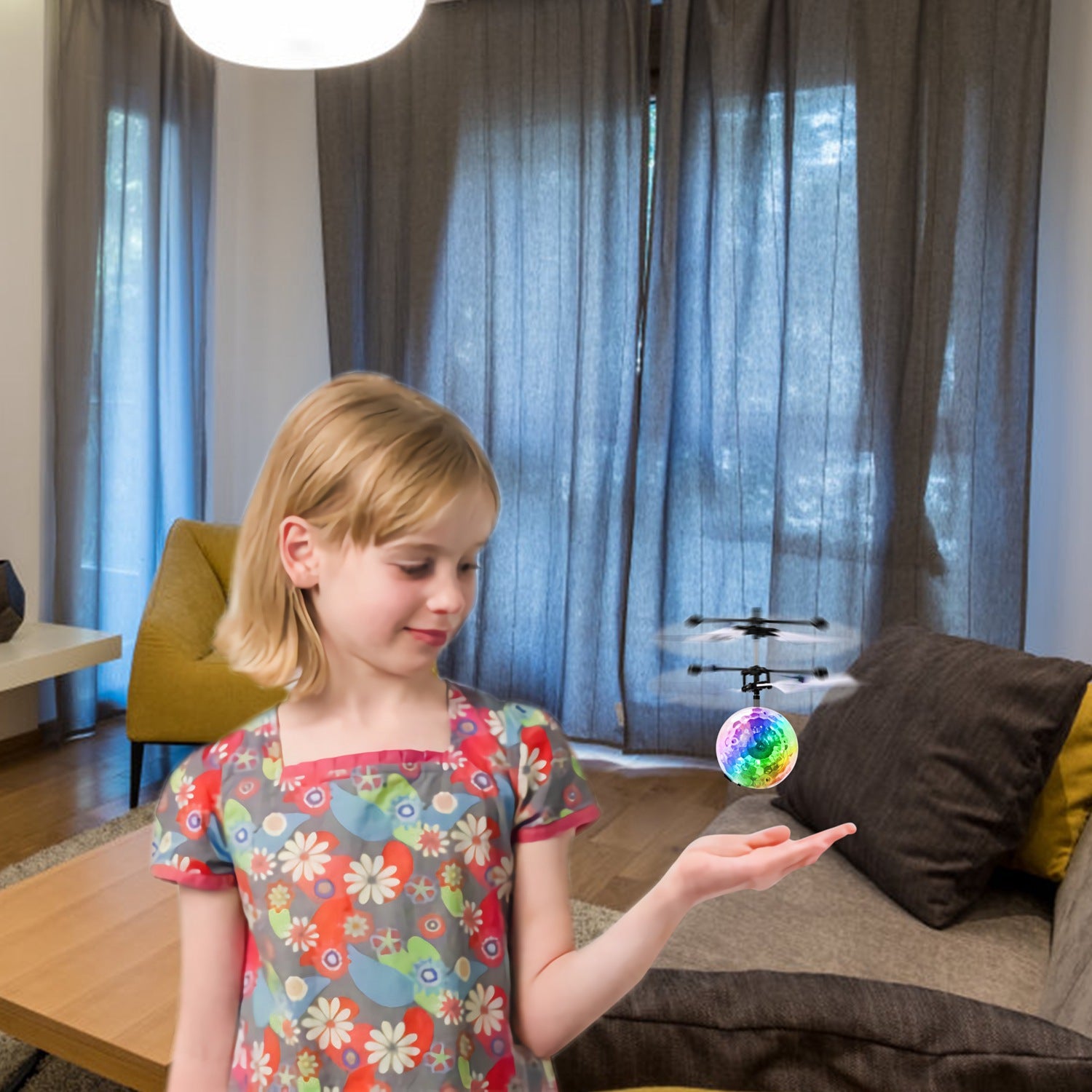 🚀 Hand-Control LED RC Flying Ball – Smart Infrared Induction Mini Drone for Kids