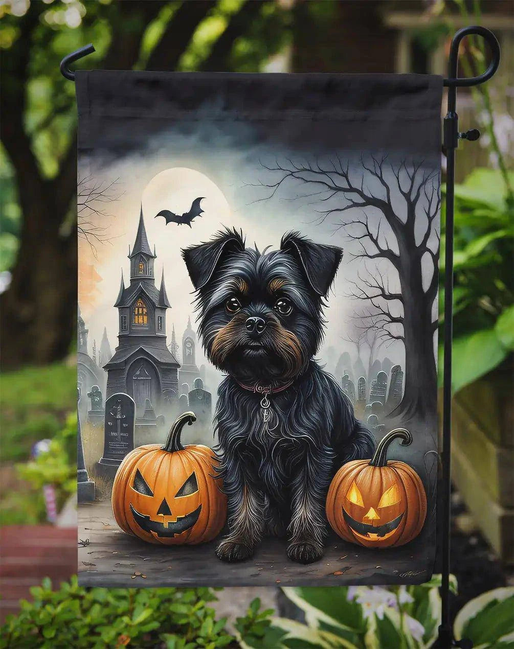 Affenpinscher Halloween Garden Flag – Durable, Double-Sided, Weatherproof Outdoor Decor - Home Kartz