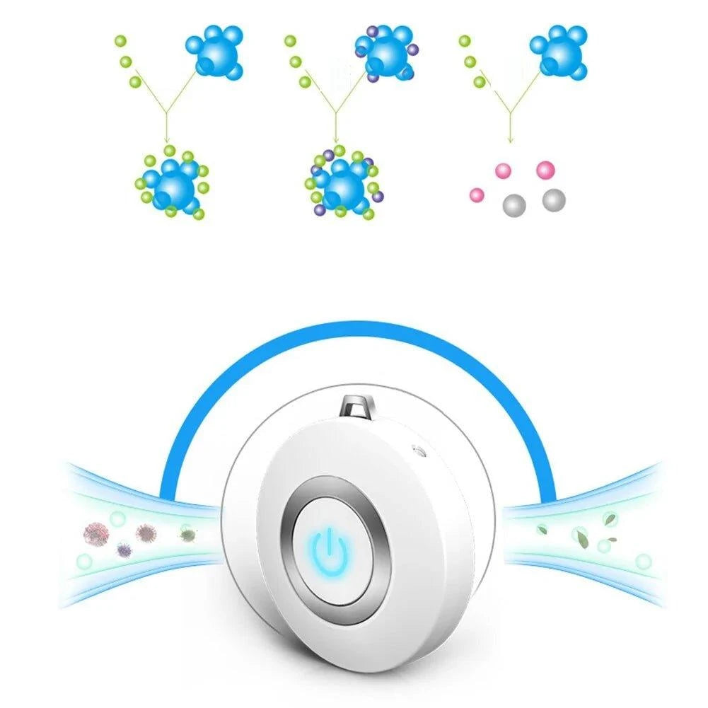 Stay Fresh On-the-Go with Mini Portable Necklace Air Purifier - Home Kartz
