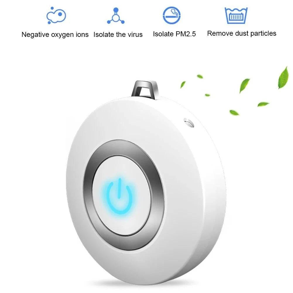 Stay Fresh On-the-Go with Mini Portable Necklace Air Purifier - Home Kartz