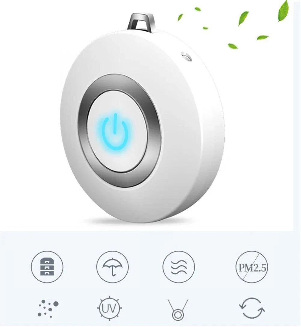 Stay Fresh On-the-Go with Mini Portable Necklace Air Purifier - Home Kartz