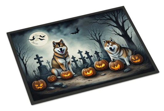 Halloween Akita Dog Doormat – Durable, Slip-Resistant, and Weatherproof for Indoor and Outdoor Use - Home Kartz