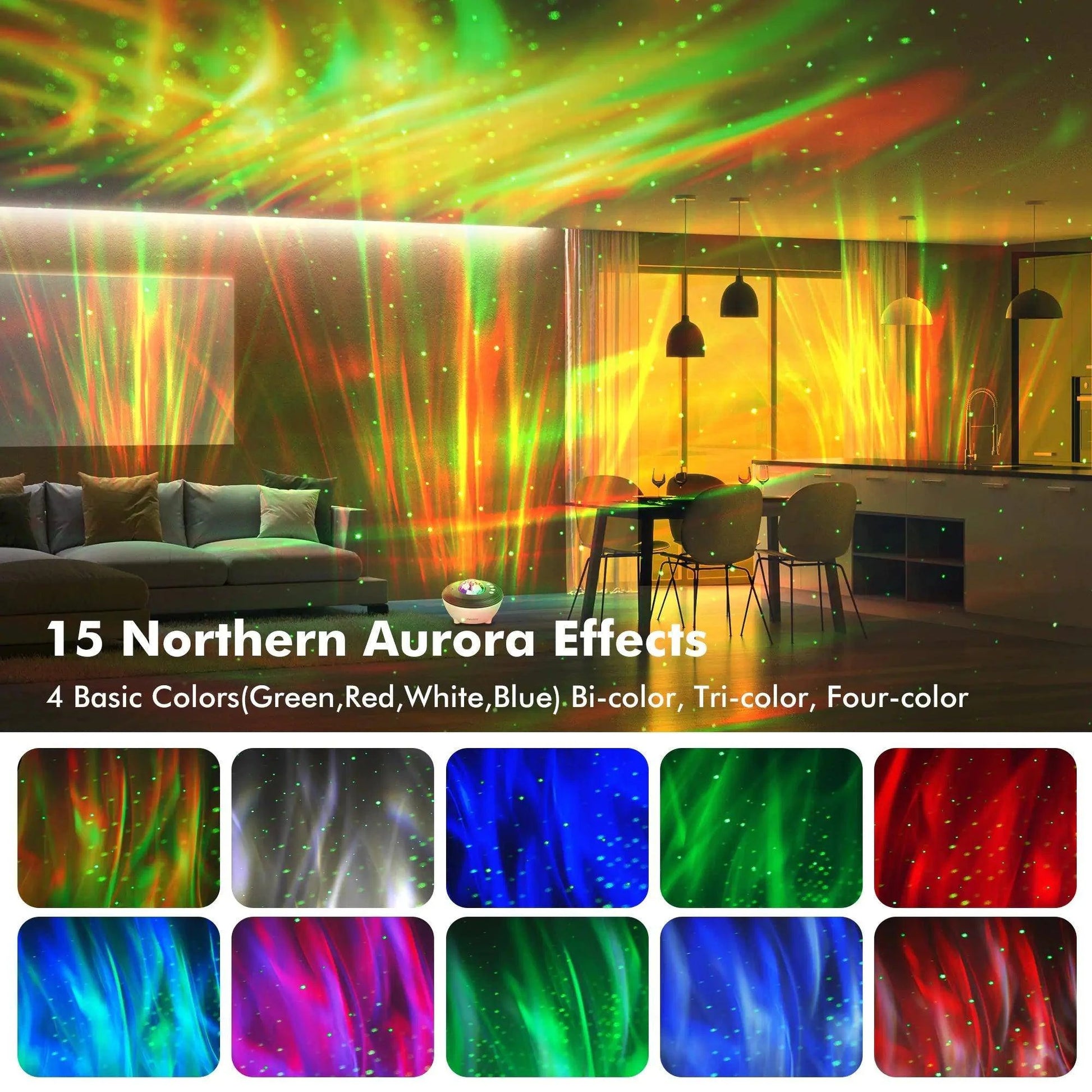 Transform Your Space with the Aurora Galaxy Projector with Bluetooth - Home Kartz